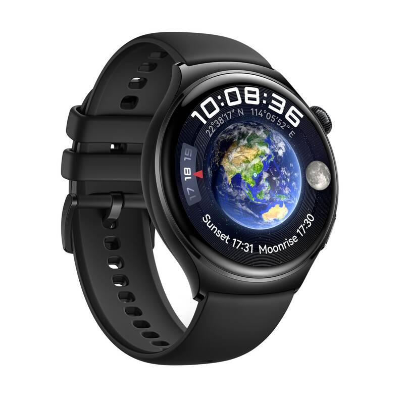 Chytré hodinky Huawei Watch 4 - Black Stainless Steel Case Black Fluoroelastomer Strap, Chytré, hodinky, Huawei, Watch, 4, Black, Stainless, Steel, Case, Black, Fluoroelastomer, Strap