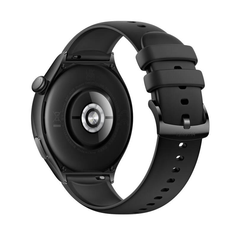 Chytré hodinky Huawei Watch 4 - Black Stainless Steel Case Black Fluoroelastomer Strap