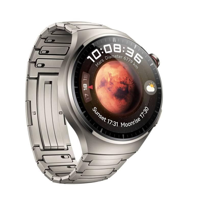 Chytré hodinky Huawei Watch 4 Pro - Aerospace-Grade Titanium Alloy Case Titanium Strap