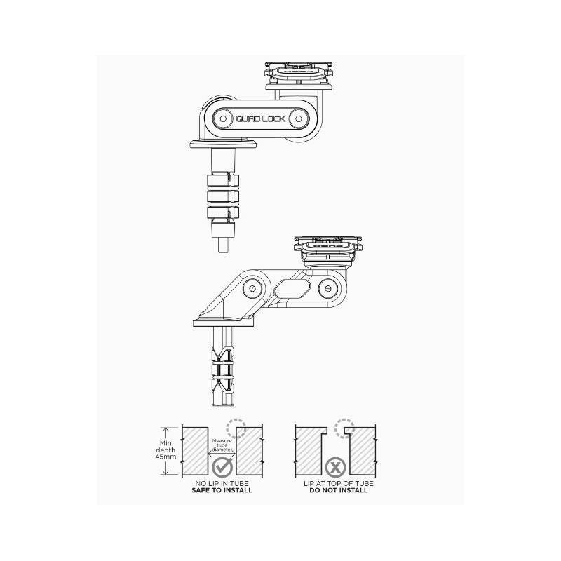 Držák na mobil Quad Lock Fork Stem Mount, na motorku