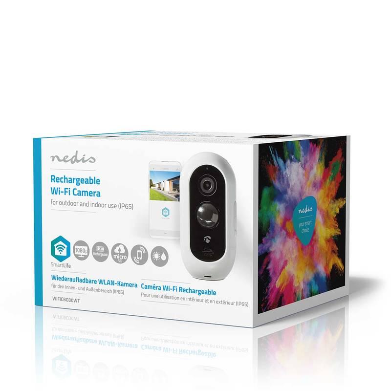 IP kamera Nedis SmartLife Wi-Fi, Full HD 1080p, IP65 bílá