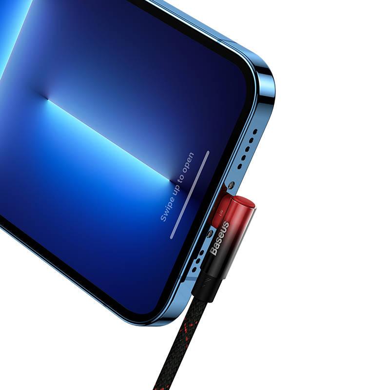 Kabel Baseus USB-C Lightning, 20W, 1m černý červený