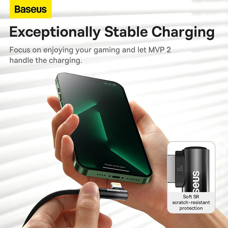 Kabel Baseus USB-C Lightning, 20W, 2m černý