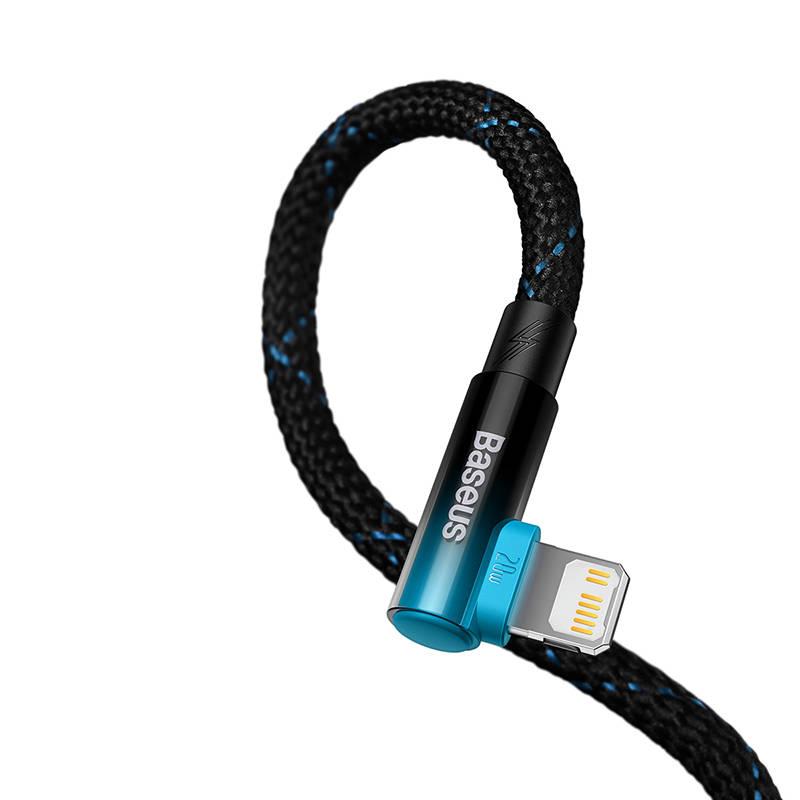 Kabel Baseus USB-C Lightning, 20W, 2m černý modrý