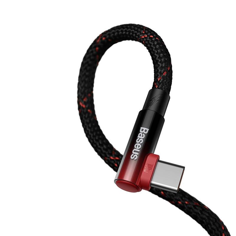 Kabel Baseus USB-C USB-C 100W, 1m černý červený, Kabel, Baseus, USB-C, USB-C, 100W, 1m, černý, červený