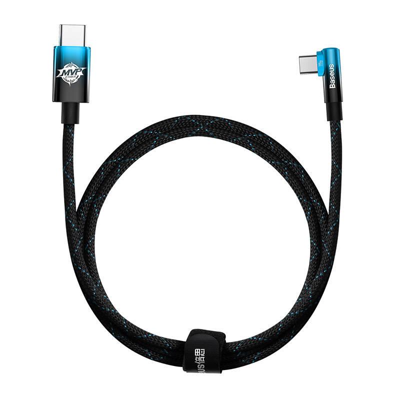 Kabel Baseus USB-C USB-C 100W, 1m černý modrý, Kabel, Baseus, USB-C, USB-C, 100W, 1m, černý, modrý