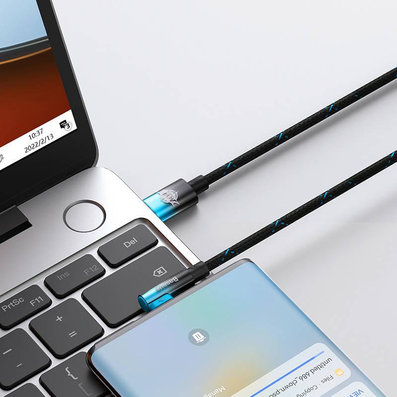 Kabel Baseus USB-C USB-C 100W, 2m černý modrý
