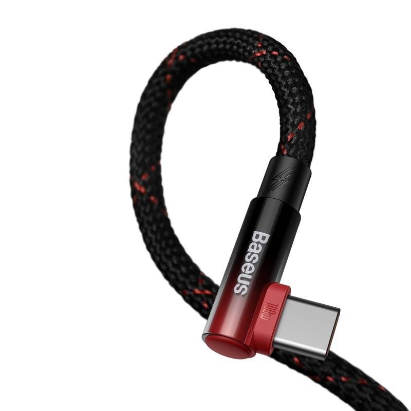 Kabel Baseus USB USB-C 100W, 1m černý červený
