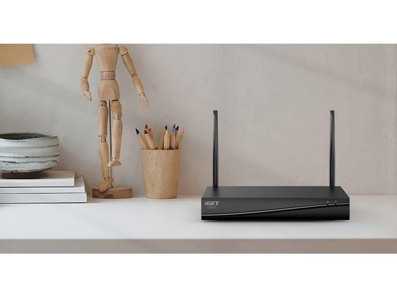 Kamerový systém iGET HOME Wi-Fi NVR N4C4 - Wi-Fi rekordér 4x kamera černý, Kamerový, systém, iGET, HOME, Wi-Fi, NVR, N4C4, Wi-Fi, rekordér, 4x, kamera, černý