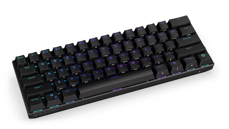 Klávesnice ENDORFY Thock Compact Wireless Kailh Red, RGB, Bluetooth, 2,4GHz, CZ SK layout černá