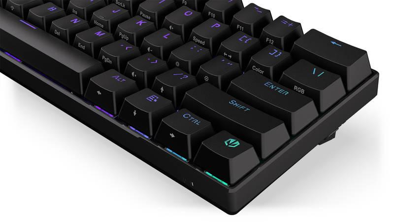 Klávesnice ENDORFY Thock Compact Wireless Kailh Red, RGB, Bluetooth, 2,4GHz, US layout černá