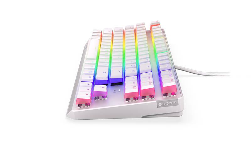 Klávesnice ENDORFY Thock TKL Pudding Onyx Kailh Brown, RGB, US layout bílá