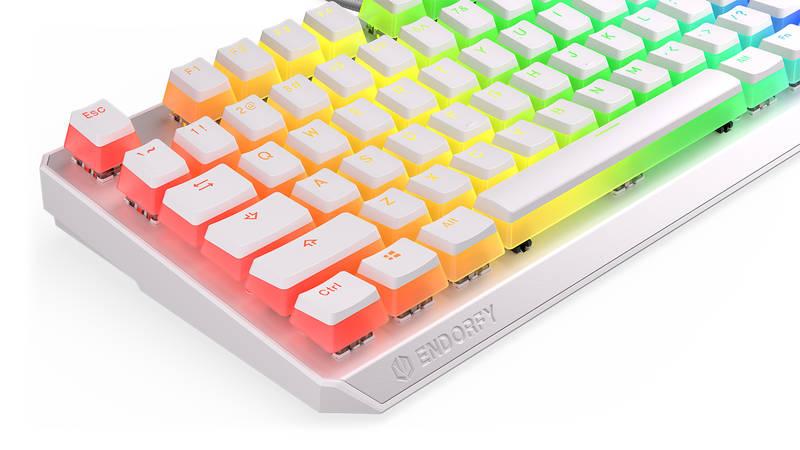 Klávesnice ENDORFY Thock TKL Pudding Onyx Kailh Red, RGB, US layout bílá