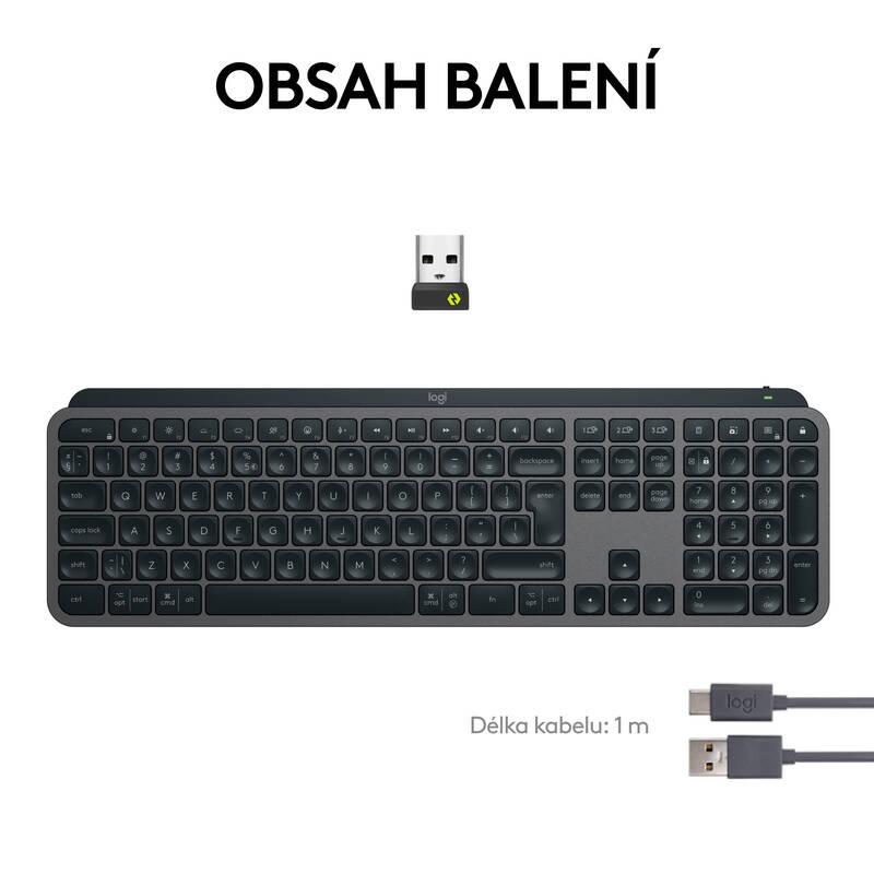 Klávesnice Logitech MX Keys S, CZ SK layout - grafitová