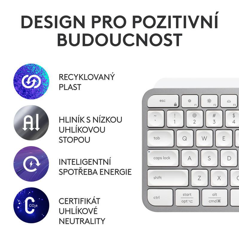 Klávesnice Logitech MX Keys S, US layout šedá