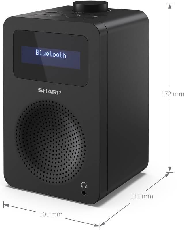 Radiopřijímač s DAB Sharp DR-430 černý