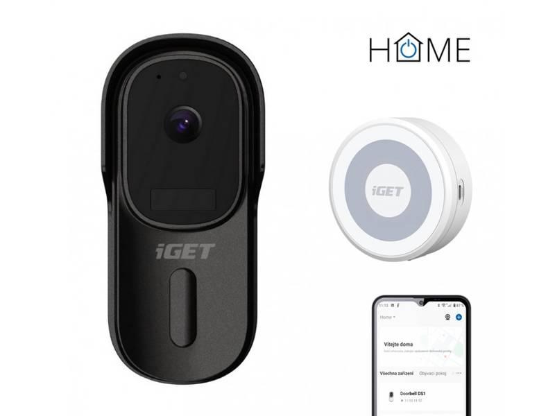 Zvonek bezdrátový iGET HOME Doorbell DS1 Chime CHS1 černý