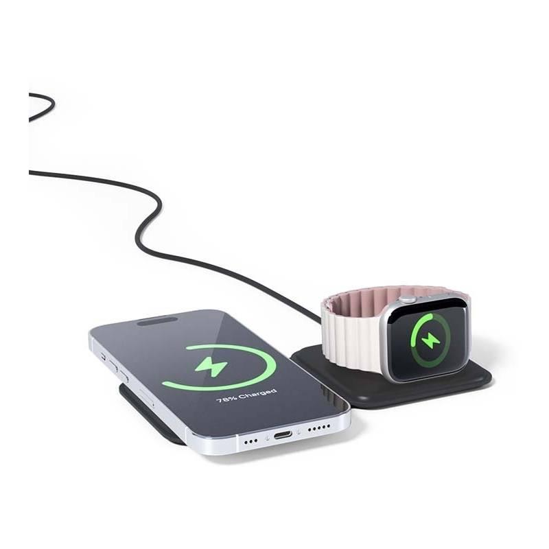 Bezdrátová nabíječka Spello by Epico 2v1 Portable Wireless, skládací černá