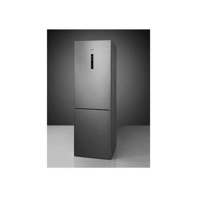 Chladnička s mrazničkou AEG RCB732D7MX šedá