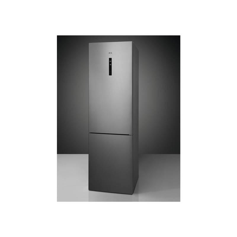 Chladnička s mrazničkou AEG RCB836C5MX šedá