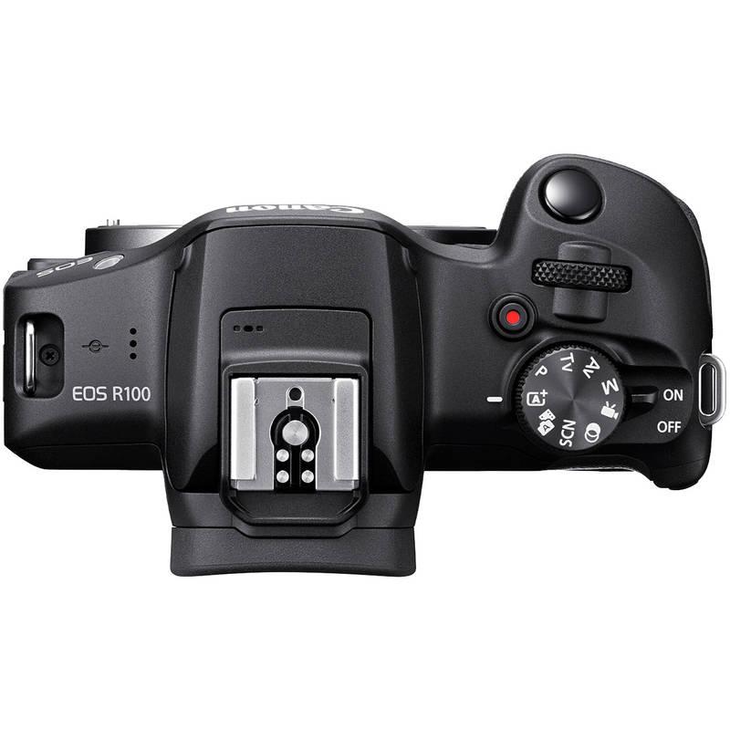 Digitální fotoaparát Canon EOS R100 RF-S18-45 mm f 4.5-6.3 IS STM RF-S 55-210 mm f 5.0-7.1 IS STM černý