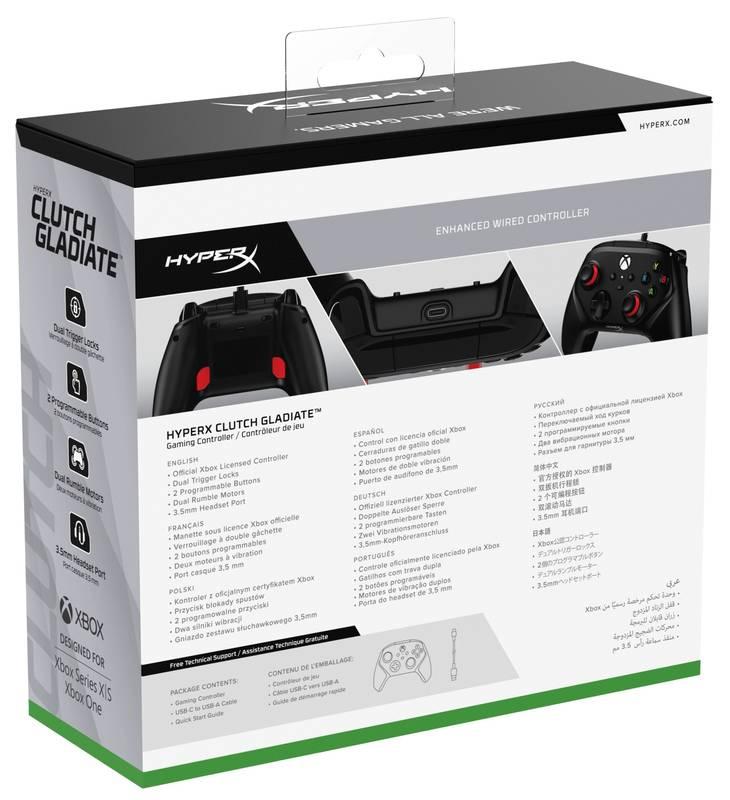 Gamepad HyperX Clutch Gladiate Wired pro Xbox černý