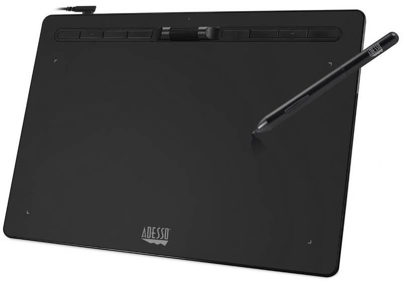 Grafický tablet Adesso Cybertablet K12 černý, Grafický, tablet, Adesso, Cybertablet, K12, černý