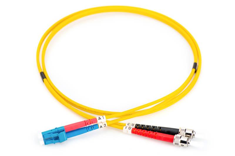 Kabel Digitus Optic Patch, LC ST, Singlemode, OS2, 09 125 µ, 5m žlutý