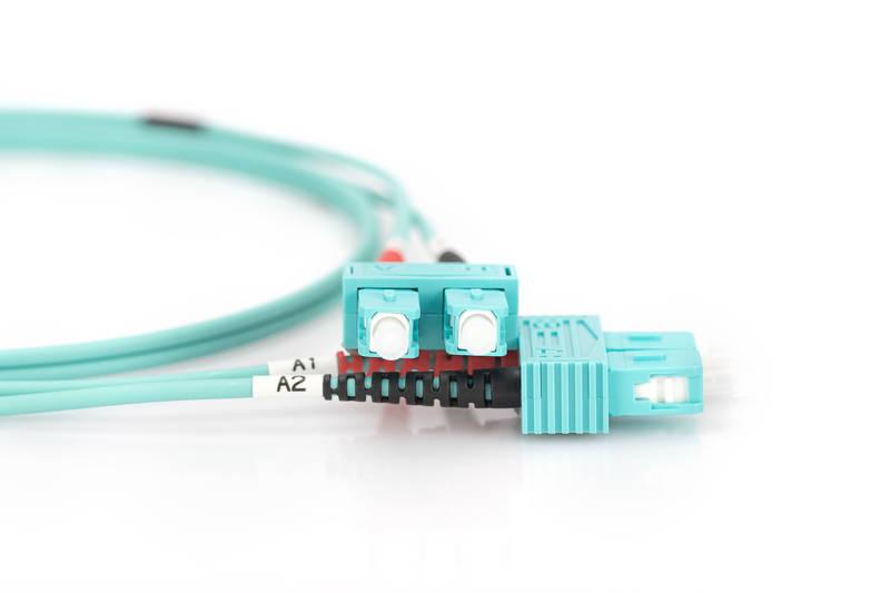 Kabel Digitus Optic Patch, SC SC, Multimode, OM3, 50 125 µ, 1m modrý