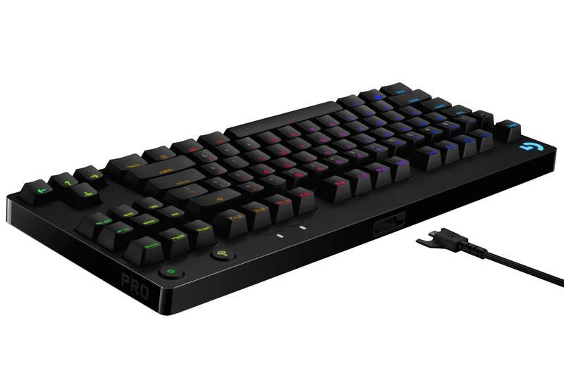 Klávesnice Logitech Gaming G Pro, GX Blue Clicky, CZ černá