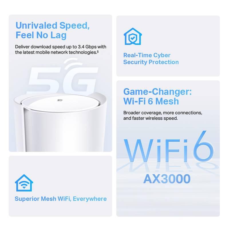 Komplexní Wi-Fi systém TP-Link Deco X50-5G bílý, Komplexní, Wi-Fi, systém, TP-Link, Deco, X50-5G, bílý