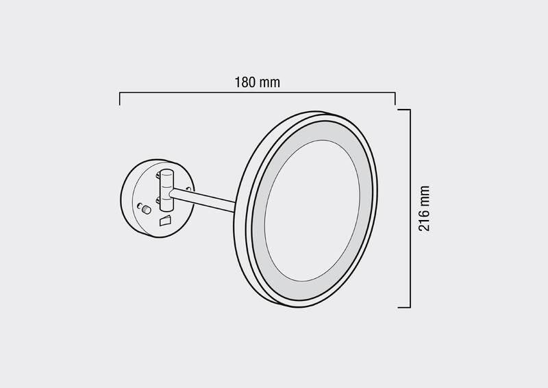 Kosmetické zrcátko Valera Optima Light One 000092449