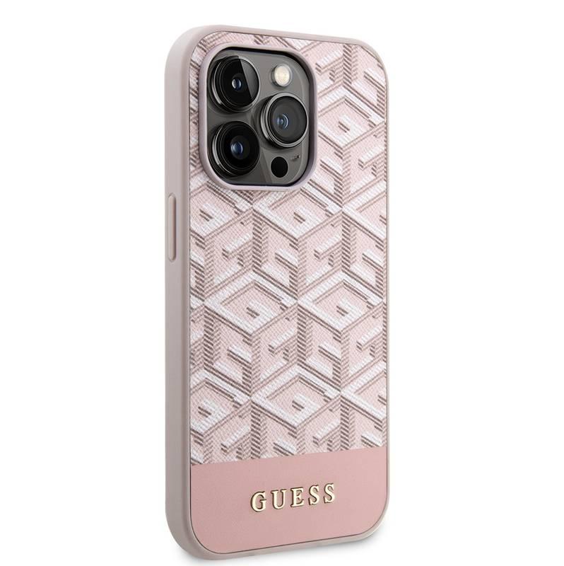 Kryt na mobil Guess PU G Cube MagSafe na Apple iPhone 13 Pro růžový