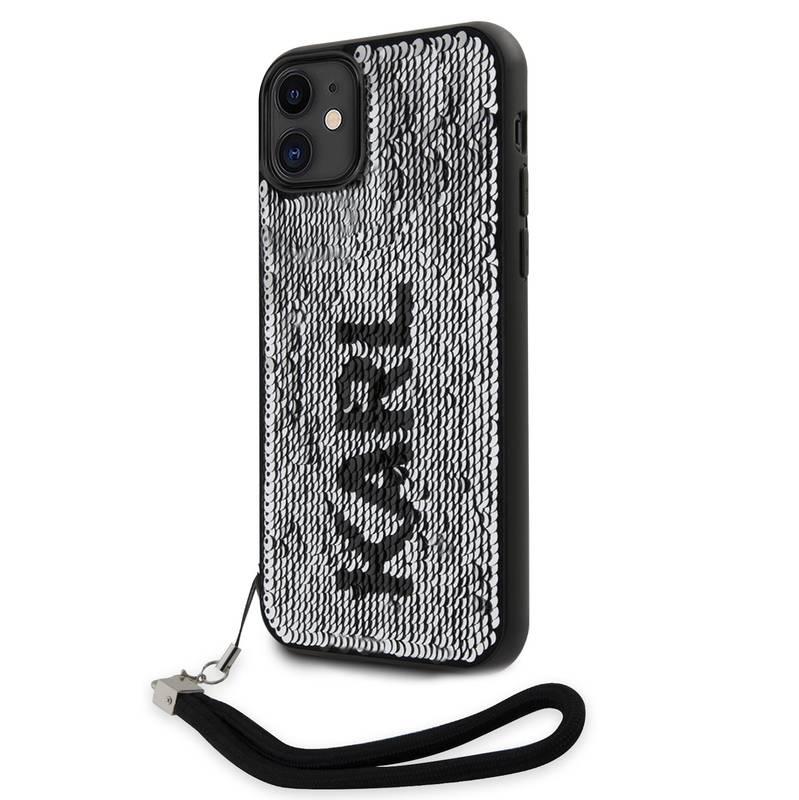 Kryt na mobil Karl Lagerfeld Sequins Reversible na Apple iPhone 11 černý stříbrný