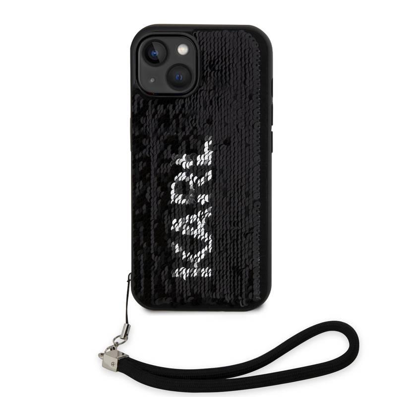 Kryt na mobil Karl Lagerfeld Sequins Reversible na Apple iPhone 13 černý stříbrný