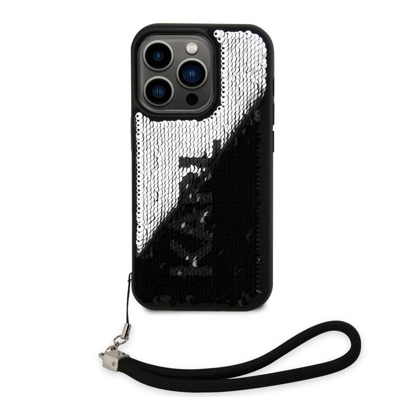Kryt na mobil Karl Lagerfeld Sequins Reversible na Apple iPhone 13 Pro černý stříbrný