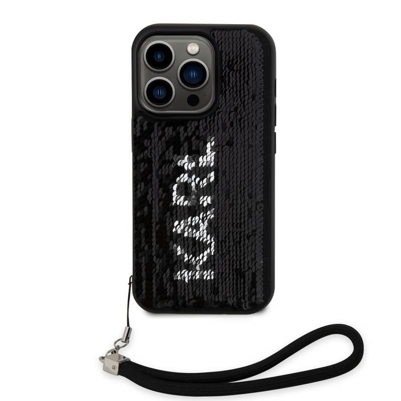 Kryt na mobil Karl Lagerfeld Sequins Reversible na Apple iPhone 13 Pro černý stříbrný