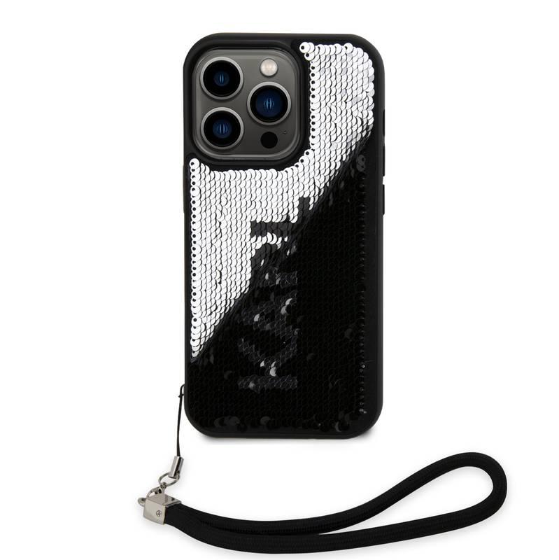 Kryt na mobil Karl Lagerfeld Sequins Reversible na Apple iPhone 13 Pro Max černý stříbrný