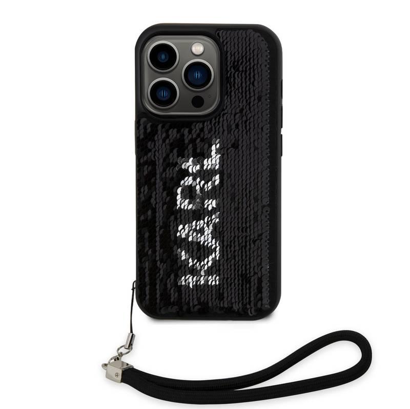 Kryt na mobil Karl Lagerfeld Sequins Reversible na Apple iPhone 14 Pro Max černý stříbrný
