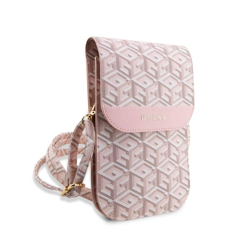 Pouzdro na mobil Guess PU G Cube Phone Bag růžové