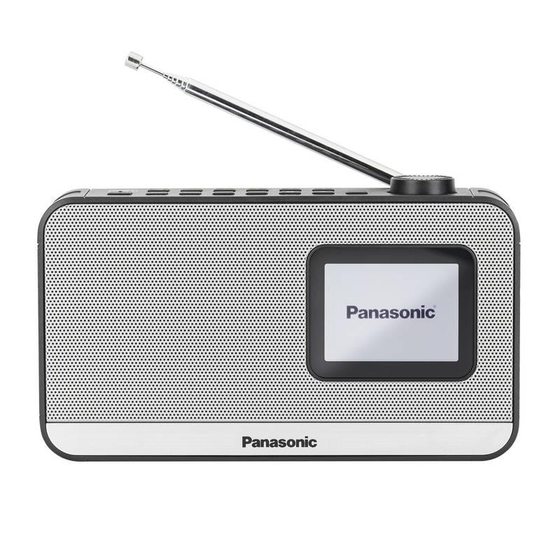 Radiopřijímač s DAB Panasonic RF-D15EG-K černý šedý, Radiopřijímač, s, DAB, Panasonic, RF-D15EG-K, černý, šedý