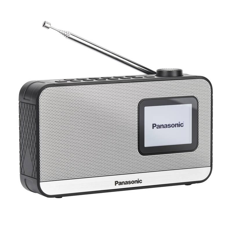 Radiopřijímač s DAB Panasonic RF-D15EG-K černý šedý, Radiopřijímač, s, DAB, Panasonic, RF-D15EG-K, černý, šedý