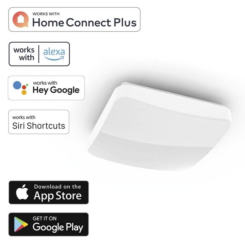 Stropní svítidlo Hama SMART Wi-Fi Glitzer, čtvercové, 27 cm
