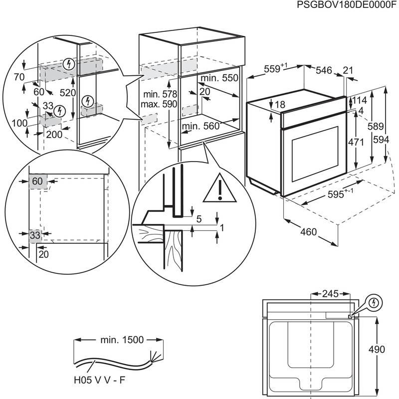 Trouba Electrolux EOB8S39H černá