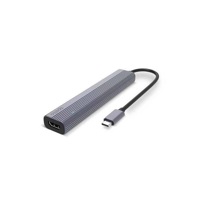 USB Hub Spello by Epico USB-C Slim 7v1 stříbrný