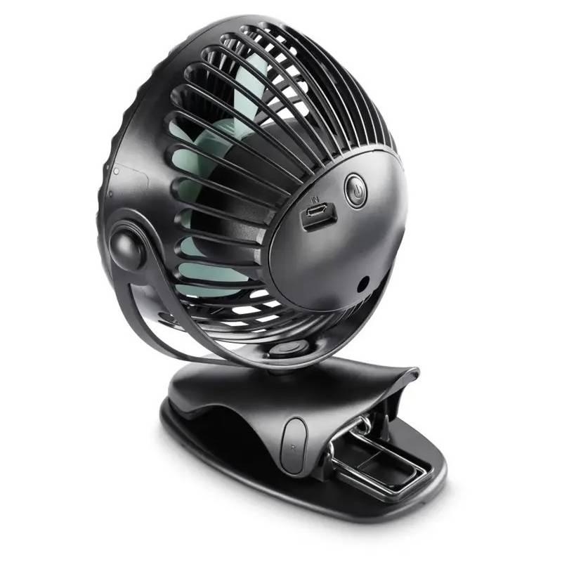 Ventilátor Hama stolní, USB, s klipem, 3 rychlosti černý