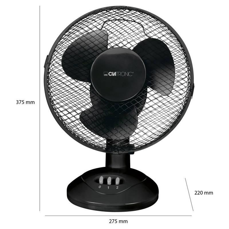 Ventilátor stolní Clatronic VL 3601 BK černý