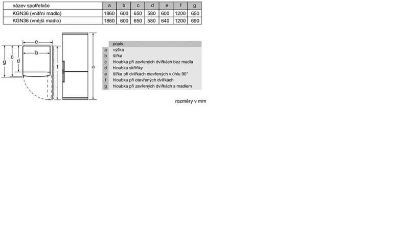 Chladnička s mrazničkou Bosch KGN36NL30 Inoxlook