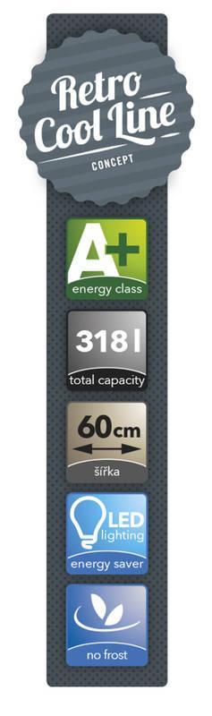 Chladnička s mrazničkou Concept LKR7360cr krémová