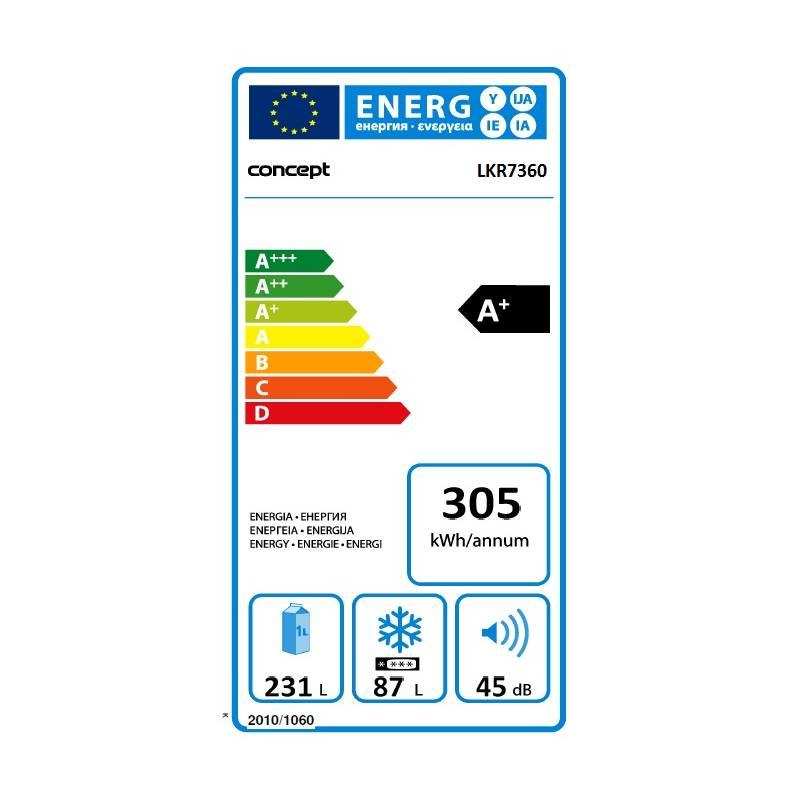 Chladnička s mrazničkou Concept LKR7360cr krémová